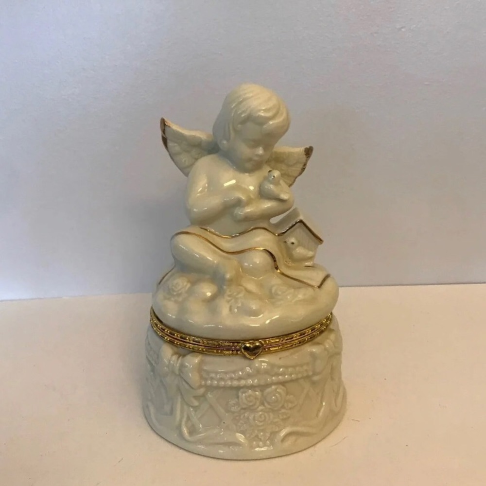 Porcelain Angel Jewelry Box